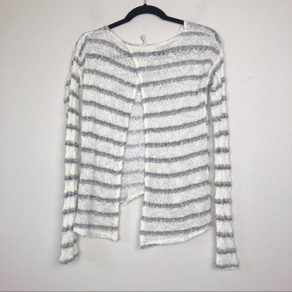 Bethany Mota Split Back Striped Sweater - Picture 2 of 3